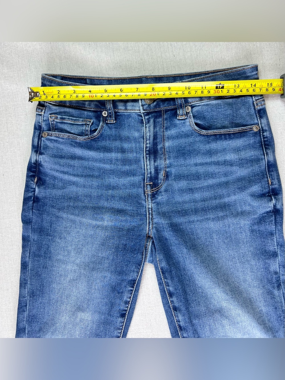 American Eagle Classic Women's Blue Flared Jeans Skinny Kick - Size 6 Long - Picture 6 of 10